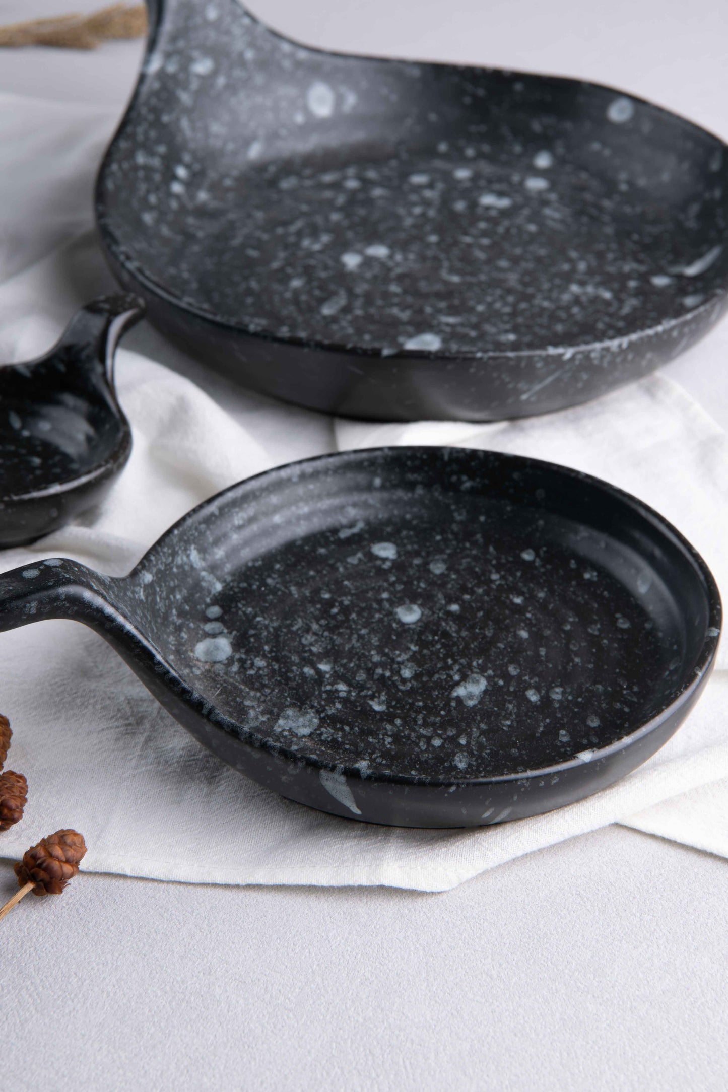 Black Marble Ceramic Plate