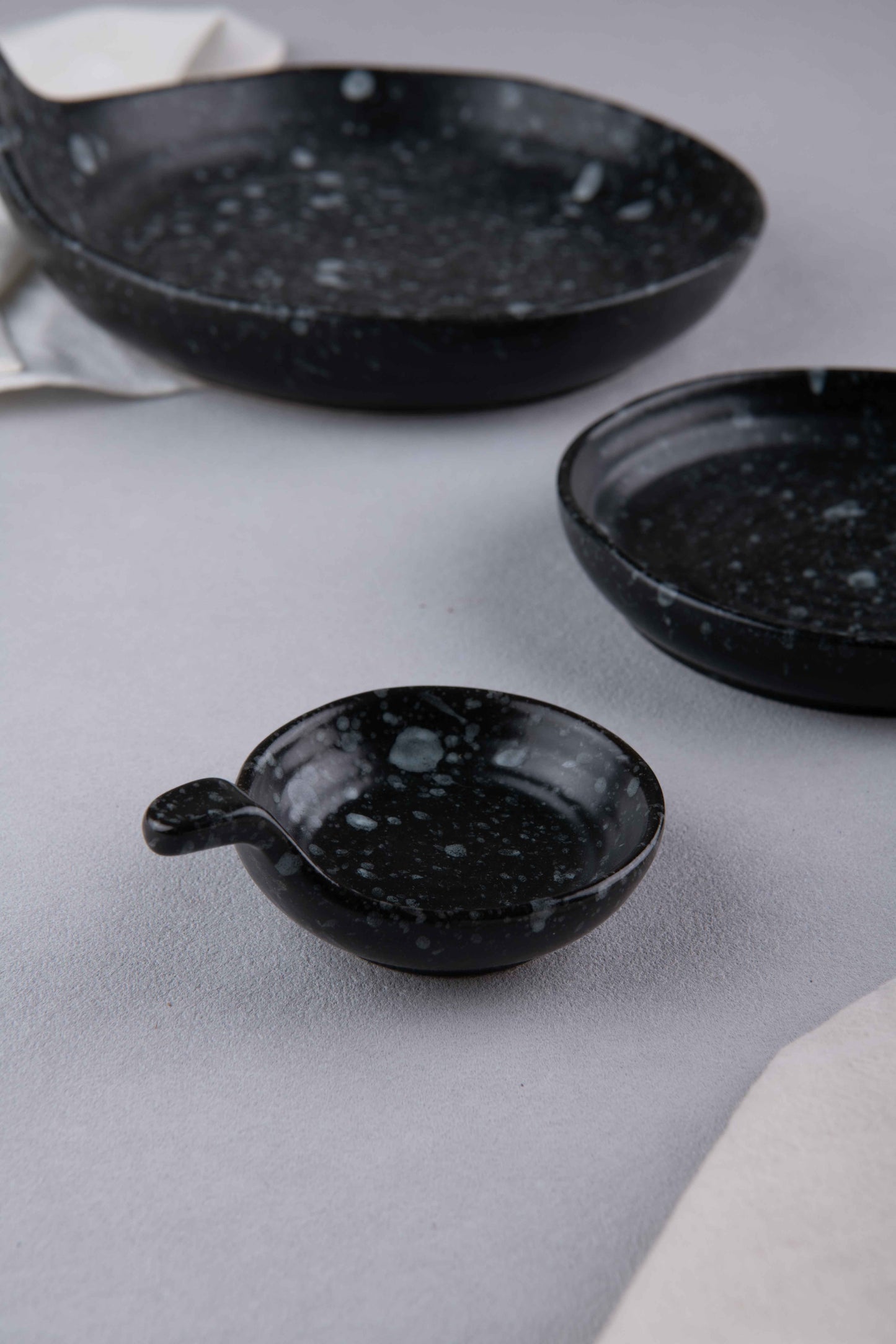 Black Marble Ceramic Plate