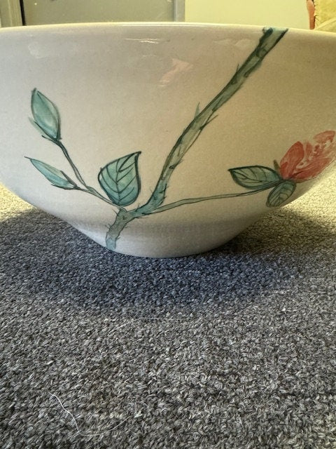 Ceramic sink/ bathroom sink/ vanity/ hand painted/ handmade USA stock
